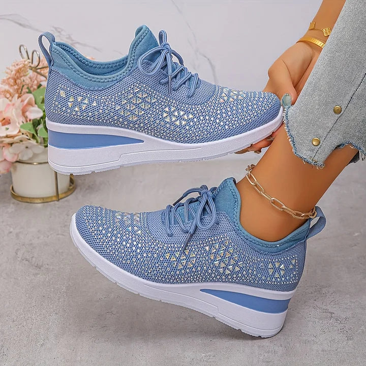 Alina | Zapatillas Cómodas con Detalles de Pedrería Brillante