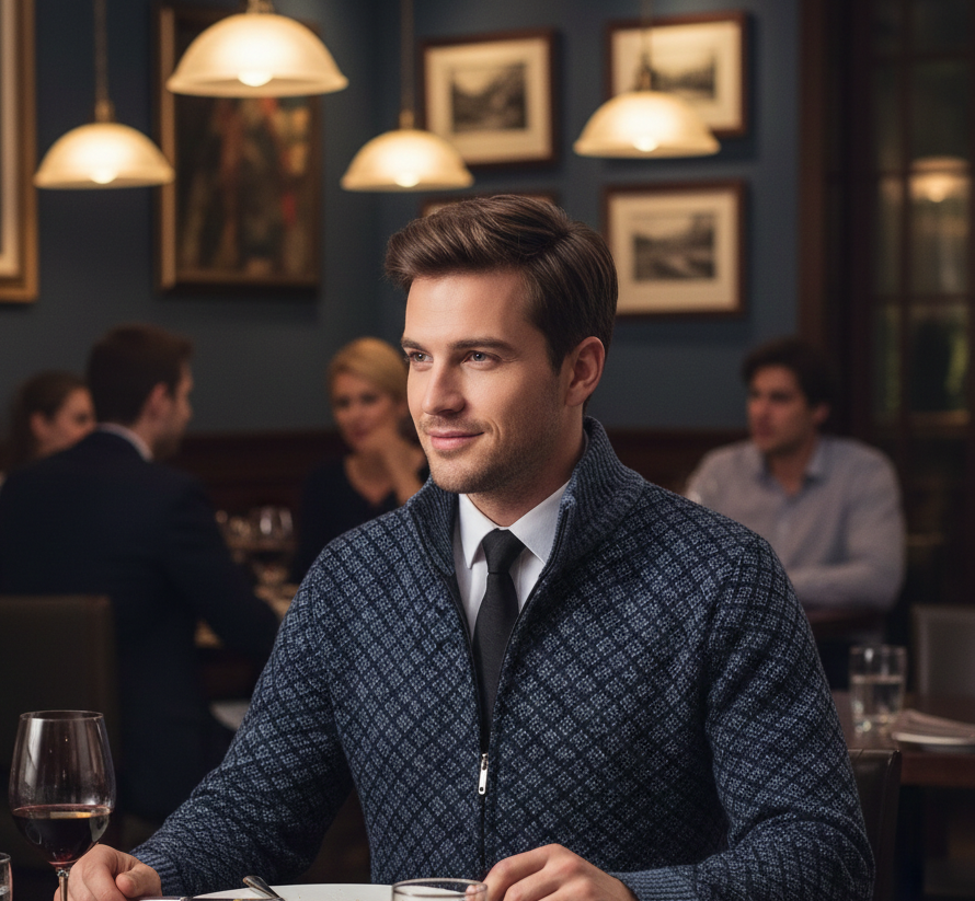 Oliver | Cárdigan Casual de Lujo para Hombre