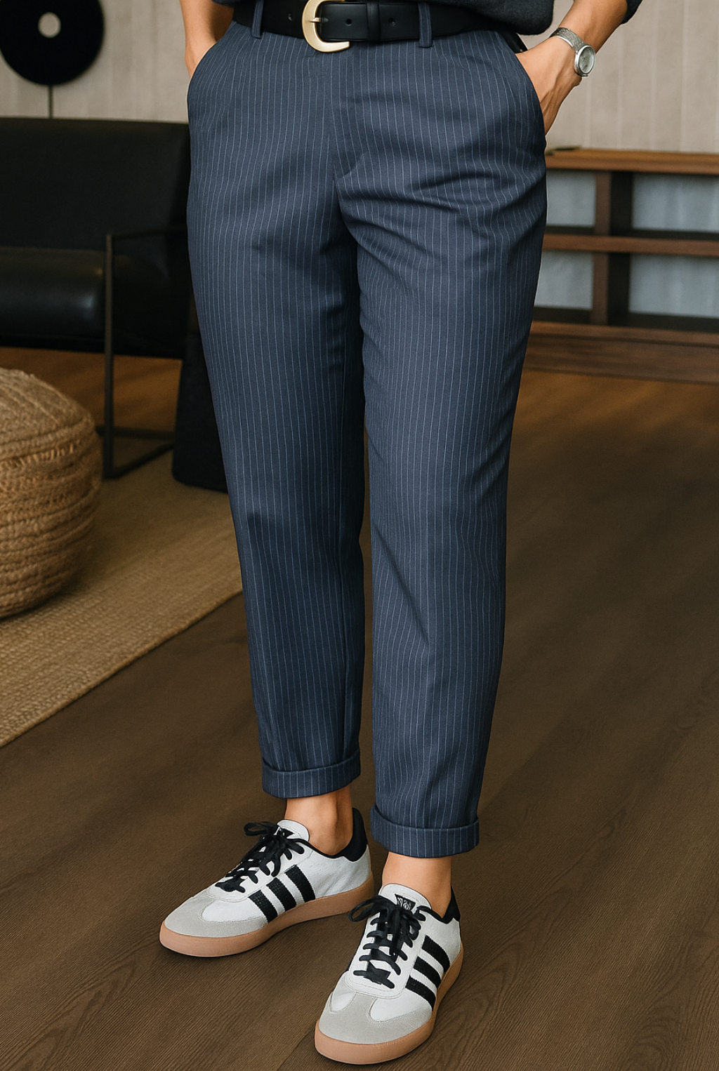Margarita | Elegantes Pantalones con Rayas que Favorecen la Figura
