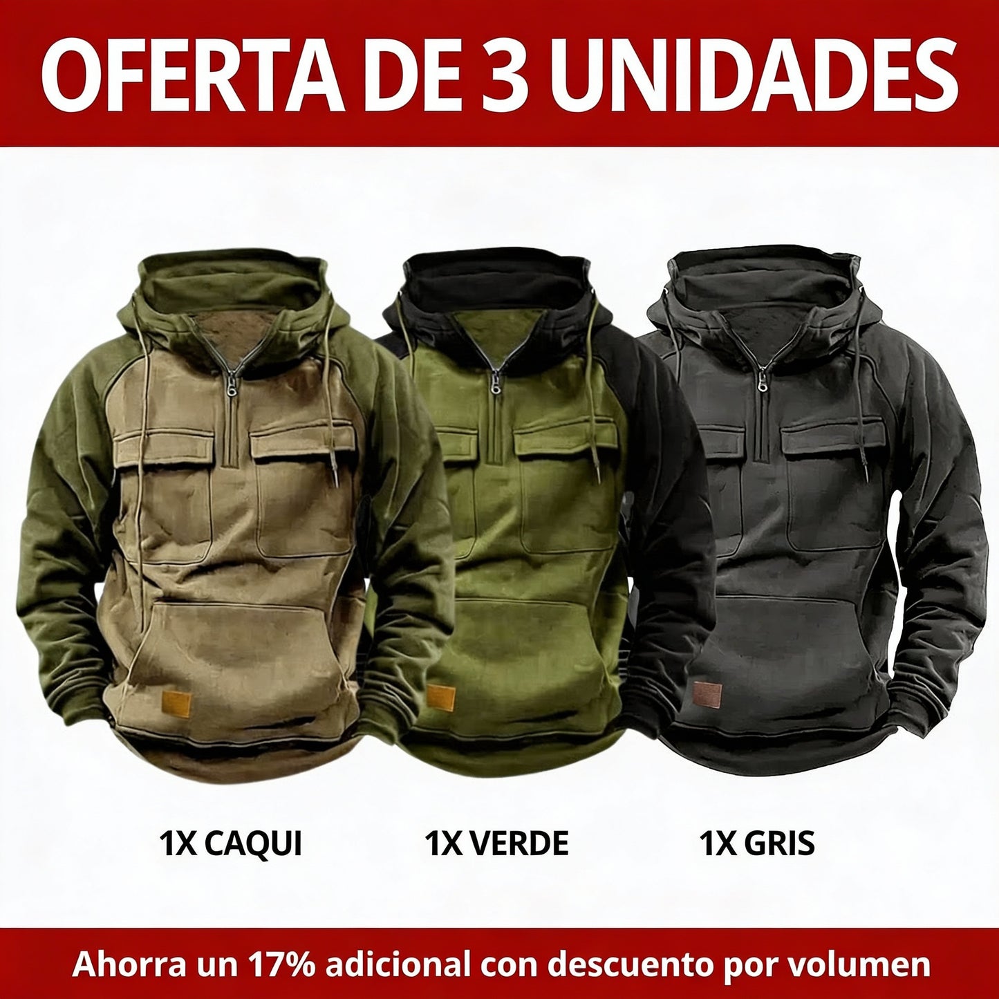 William | Sudadera con Capucha Multifuncional de Alto Rendimiento para Climas Fríos