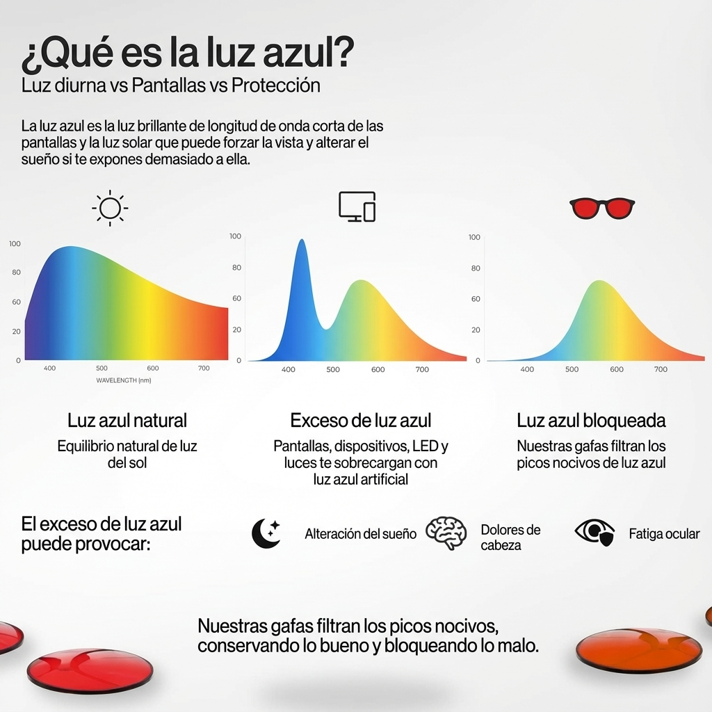 Federico | Gafas Unisex con Lentes de Filtro de Luz Azul