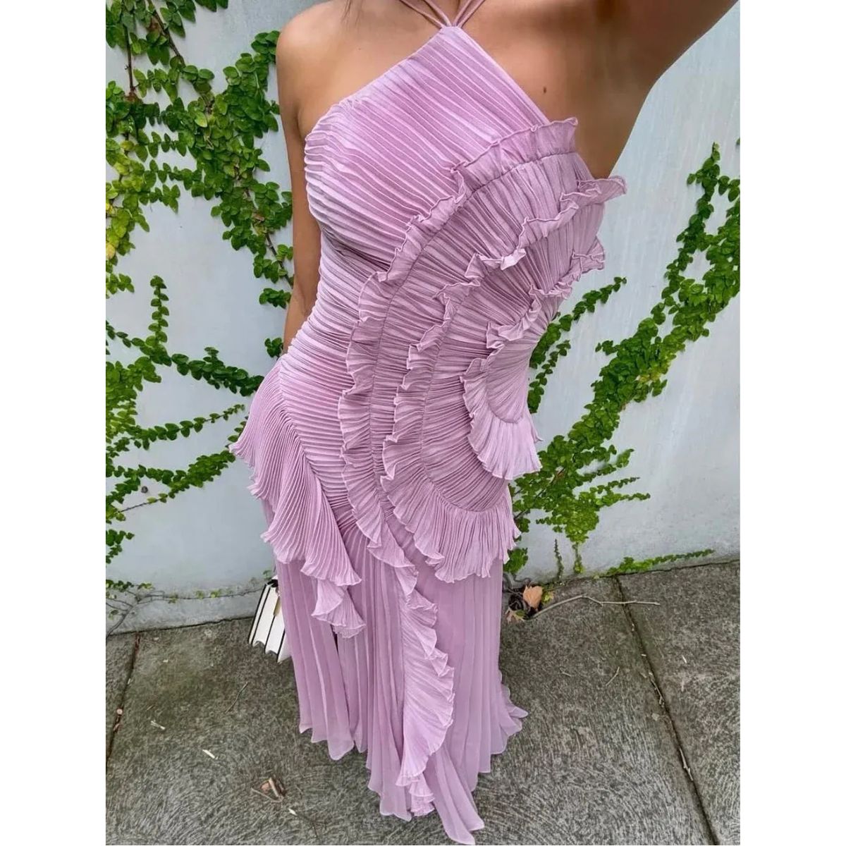 Olivia | Vestido Largo Con Volantes