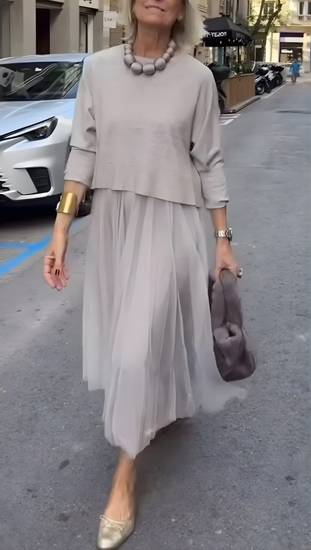 Anabel | Elegante Vestido de Tul Estilo Jersey