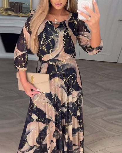 Estela | Vestido de Gasa Premium con Estampado Único
