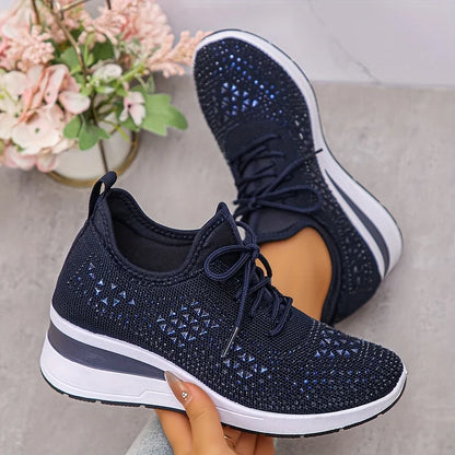 Alina | Zapatillas Cómodas con Detalles de Pedrería Brillante