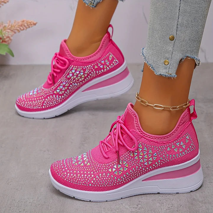 Alina | Zapatillas Cómodas con Detalles de Pedrería Brillante