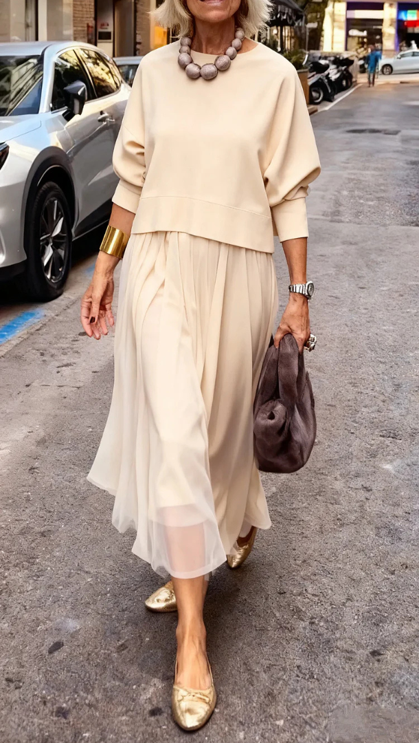 Anabel | Elegante Vestido de Tul Estilo Jersey