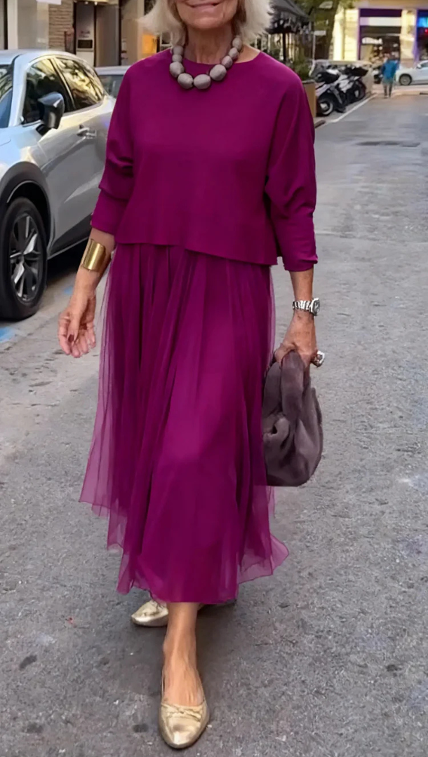 Anabel | Elegante Vestido de Tul Estilo Jersey