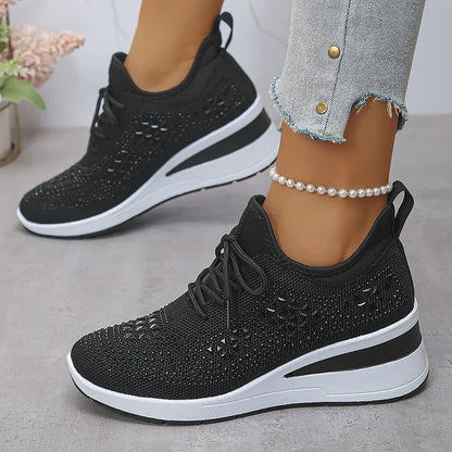 Alina | Zapatillas Cómodas con Detalles de Pedrería Brillante