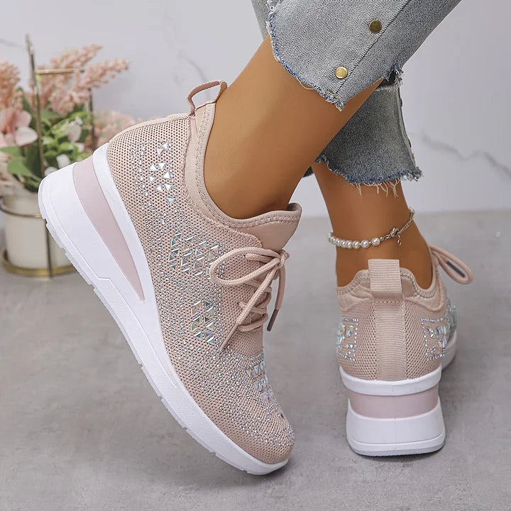 Alina | Zapatillas Cómodas con Detalles de Pedrería Brillante