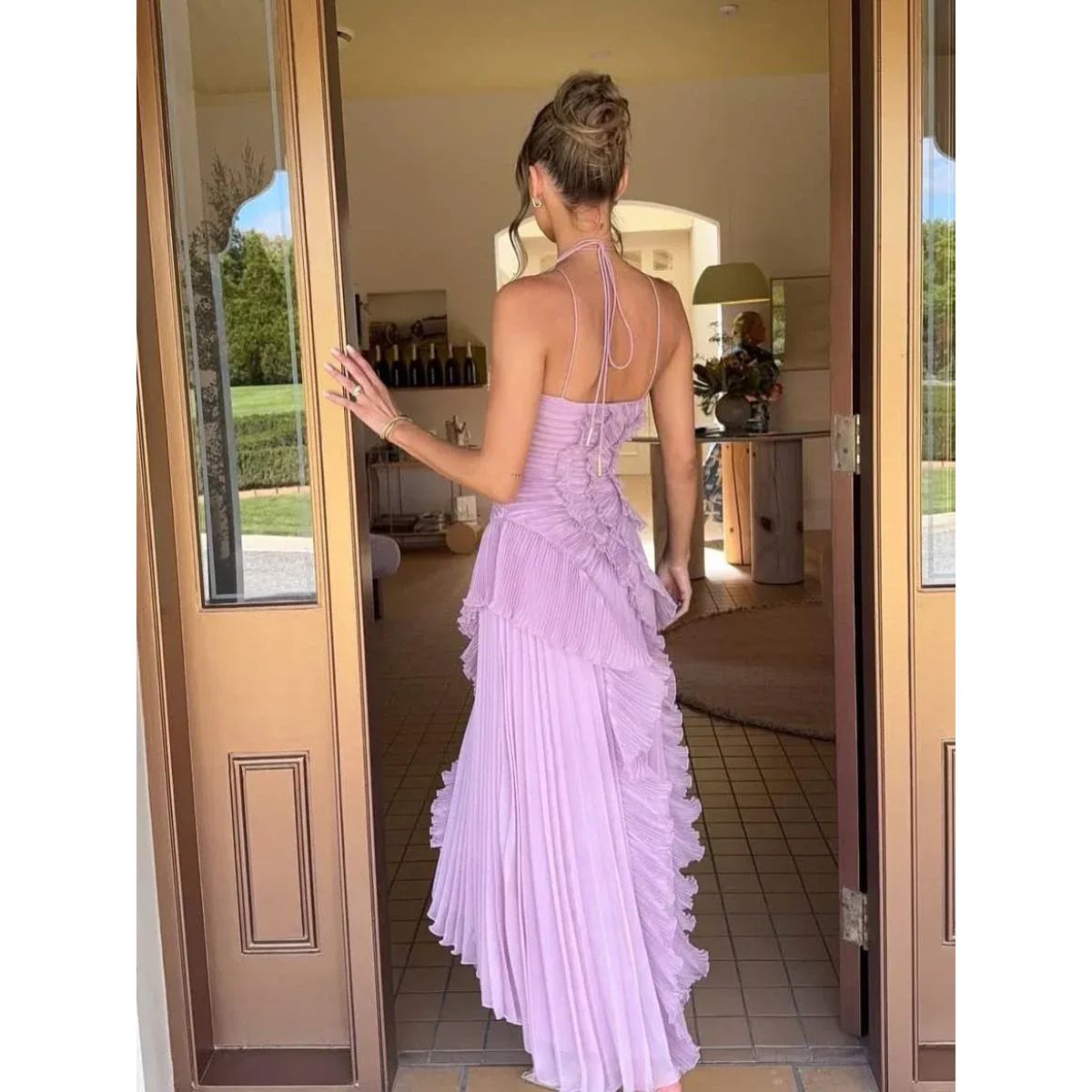 Olivia | Vestido Largo Con Volantes