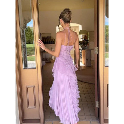 Olivia | Vestido Largo Con Volantes