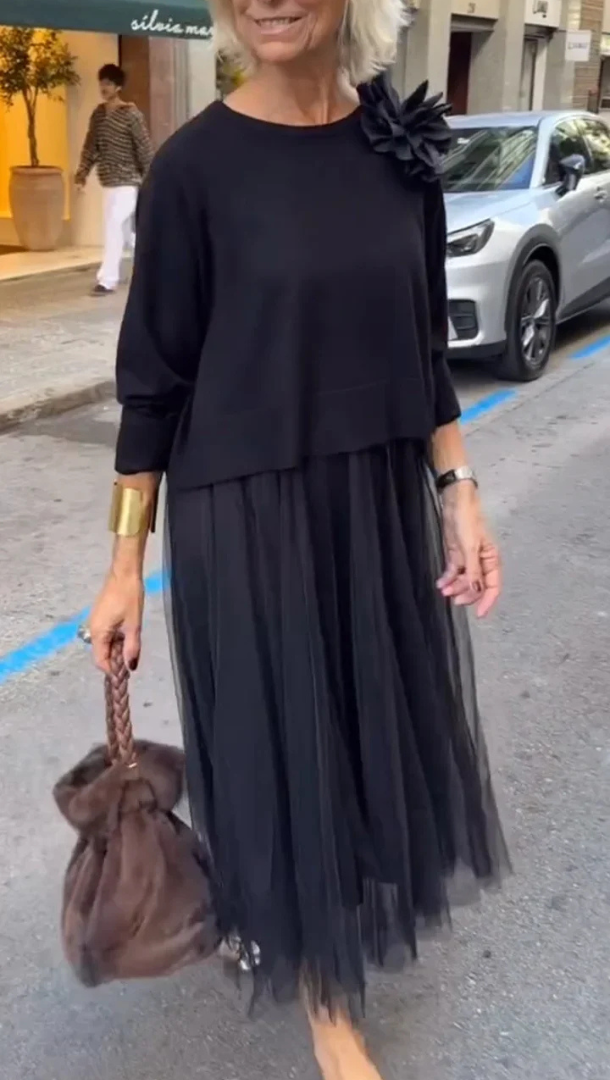 Anabel | Elegante Vestido de Tul Estilo Jersey