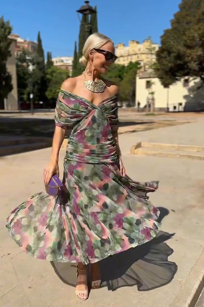Luisa | Vestido Largo Elegante de Fiesta con Cuello en V