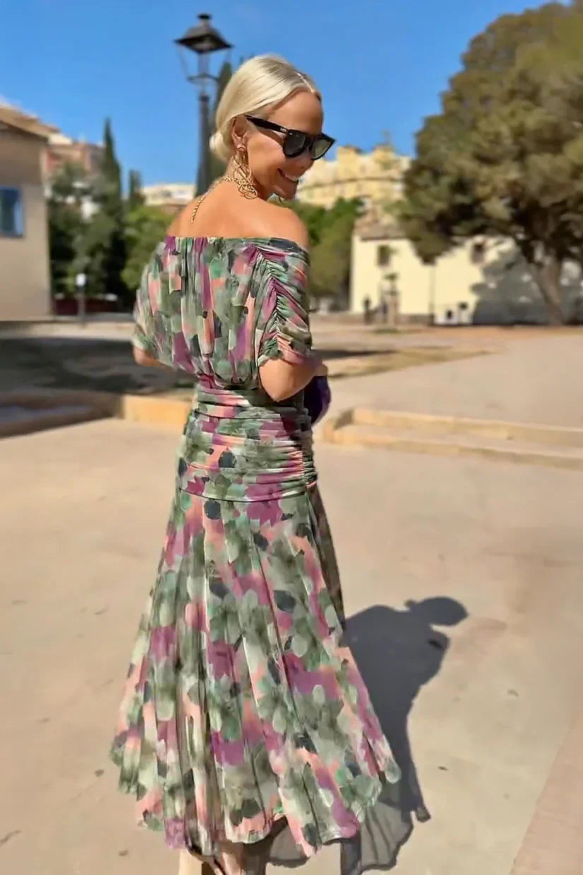 Luisa | Vestido Largo Elegante de Fiesta con Cuello en V