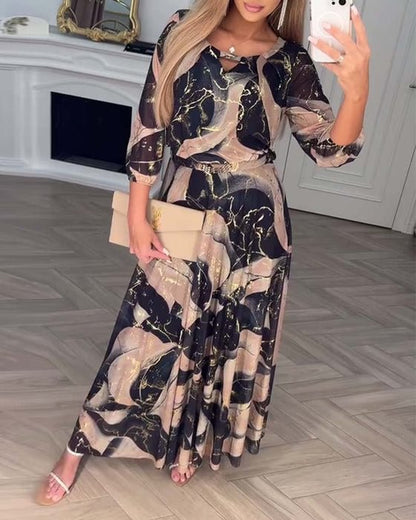 Estela | Vestido de Gasa Premium con Estampado Único
