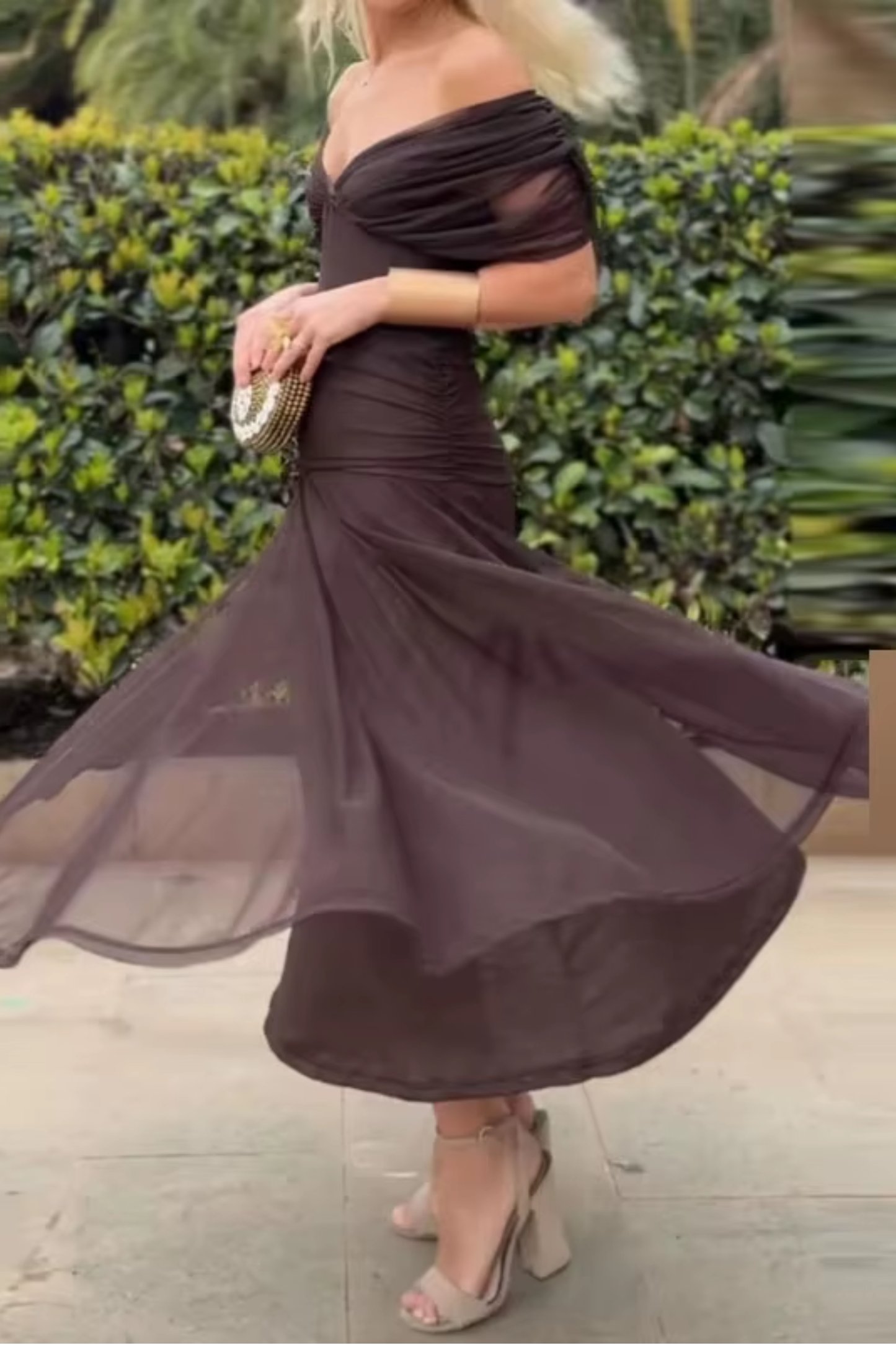 Luisa | Vestido Largo Elegante de Fiesta con Cuello en V