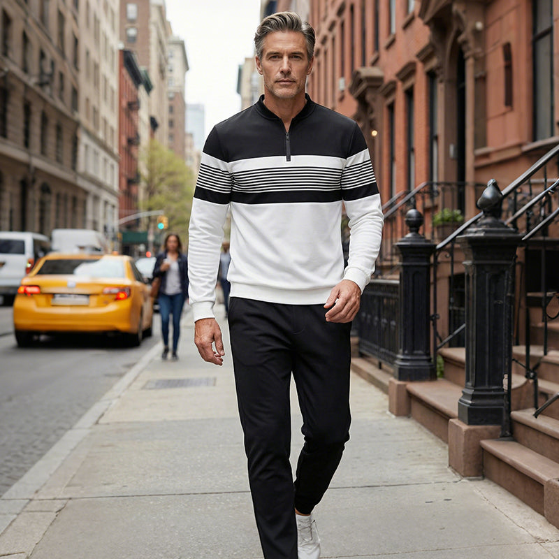 Hernan | Conjunto Jersey con Estampado Gráfico y Pantalones