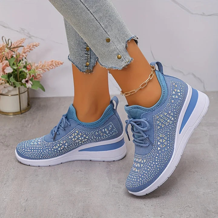 Alina | Zapatillas Cómodas con Detalles de Pedrería Brillante