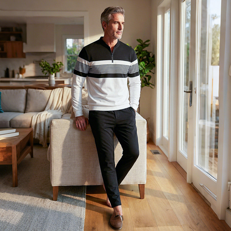 Hernan | Conjunto Jersey con Estampado Gráfico y Pantalones