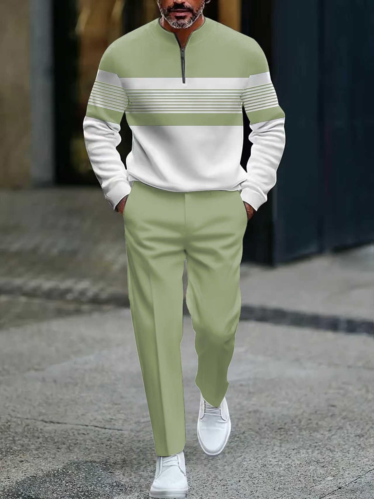Hernan | Conjunto Jersey con Estampado Gráfico y Pantalones
