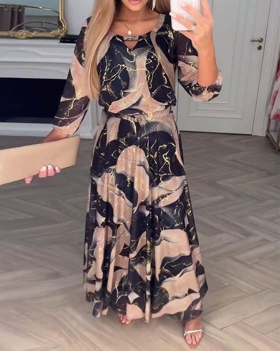 Estela | Vestido de Gasa Premium con Estampado Único