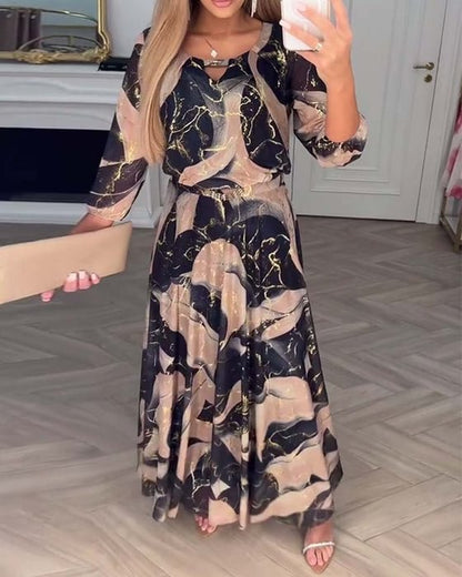 Estela | Vestido de Gasa Premium con Estampado Único