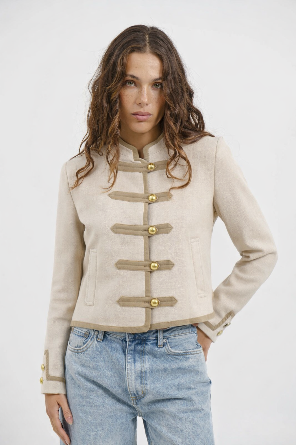 Paula | Chaqueta Abotonada Estilo Napoleón