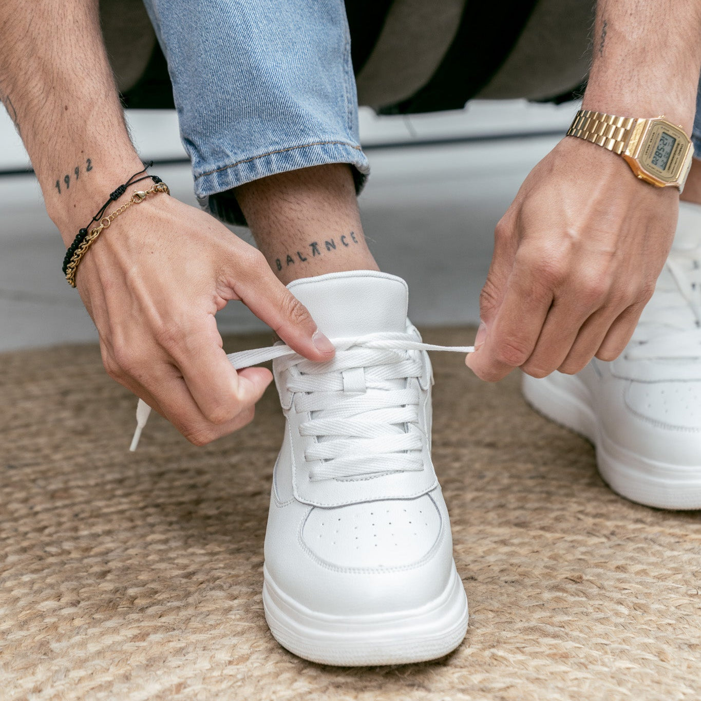 Lucas | Zapatillas Blancas Clean Style Premium