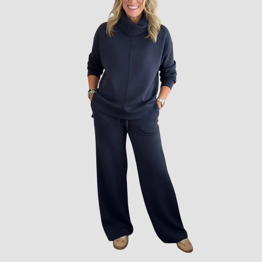 Malena | Lujoso Conjunto de Viaje con Cuello Alto