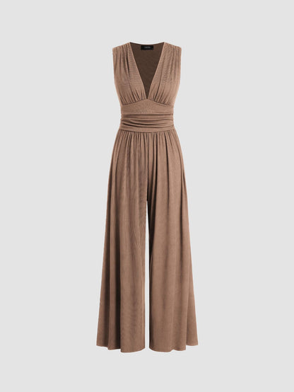 Caridad | Mono sin Mangas Elegante y de Pierna Ancha
