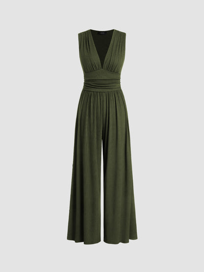 Caridad | Mono sin Mangas Elegante y de Pierna Ancha