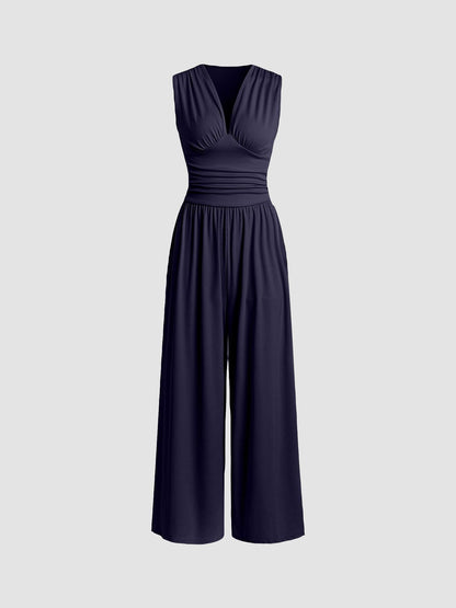 Caridad | Mono sin Mangas Elegante y de Pierna Ancha