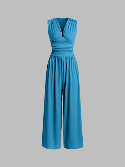 Caridad | Mono sin Mangas Elegante y de Pierna Ancha