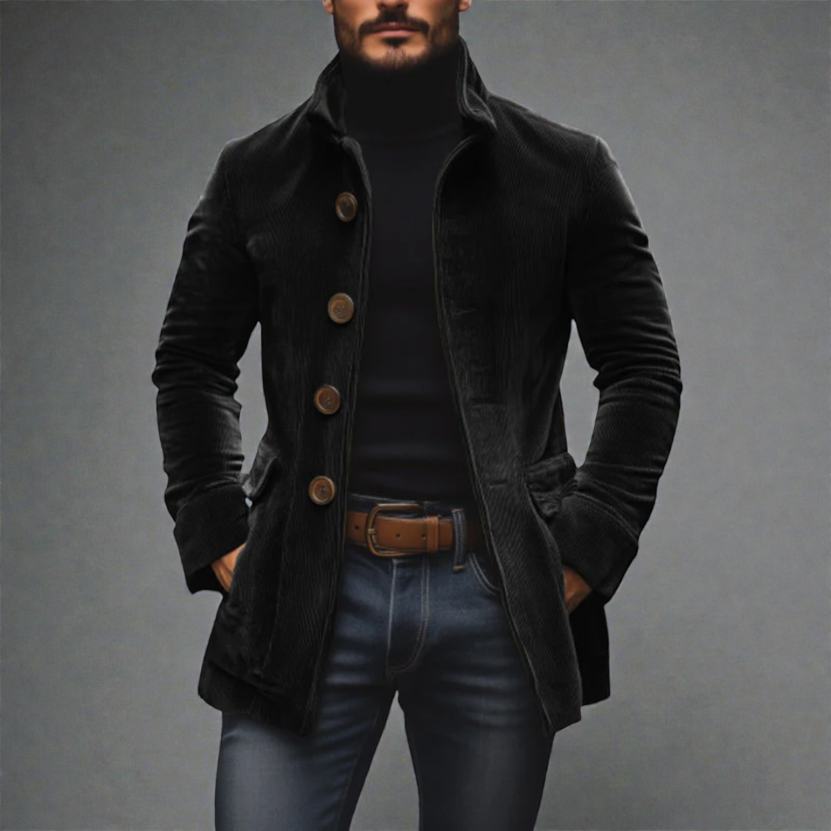 David | Chaqueta de Terciopelo de Pana Elegante y Ultracómoda