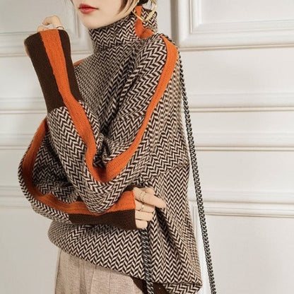 Sofia | Cuello Alto de Lujo con Diseño en Espiga