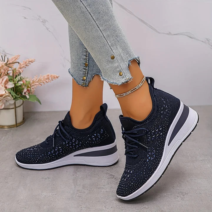 Alina | Zapatillas Cómodas con Detalles de Pedrería Brillante