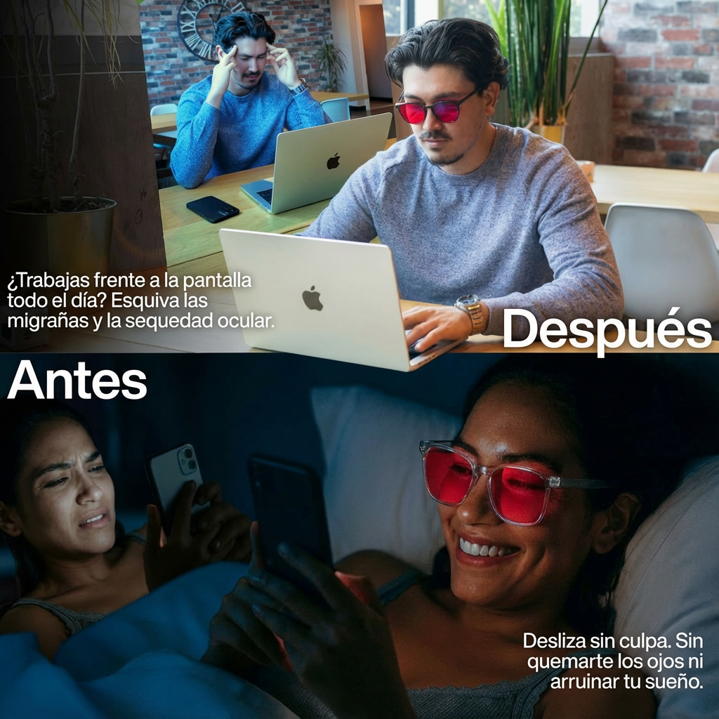 Federico | Gafas Unisex con Lentes de Filtro de Luz Azul