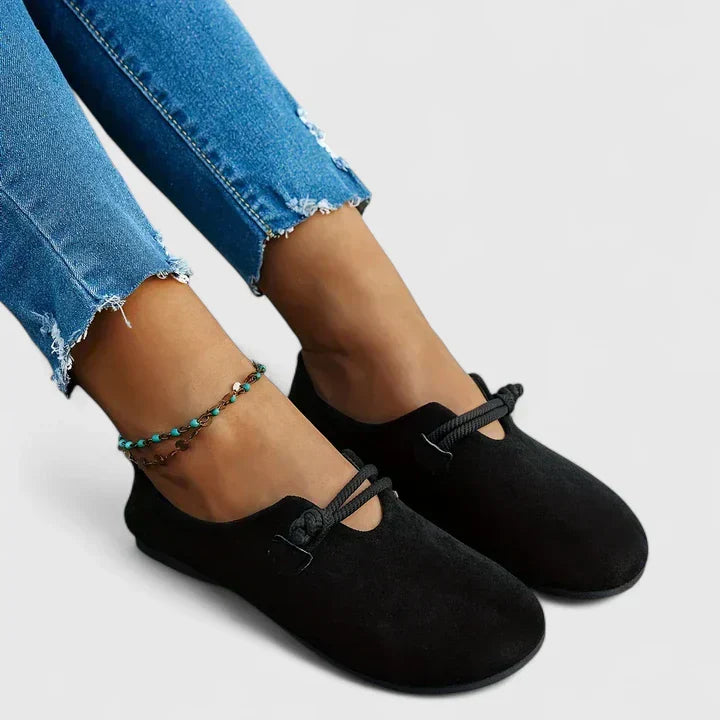 Anais | Mocasines Cómodos de Ante Sintético