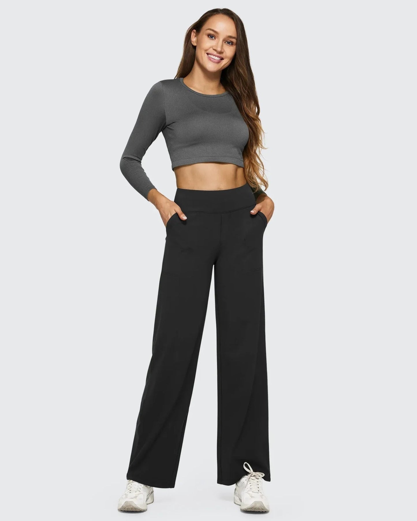 Inés | Pantalon Casual Flexible Negro