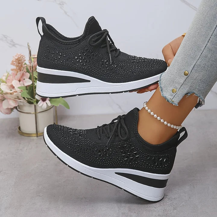 Alina | Zapatillas Cómodas con Detalles de Pedrería Brillante