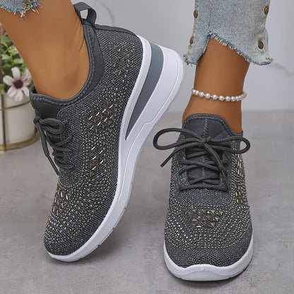 Alina | Zapatillas Cómodas con Detalles de Pedrería Brillante