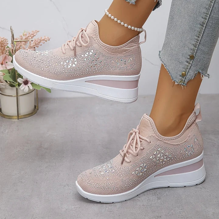 Alina | Zapatillas Cómodas con Detalles de Pedrería Brillante