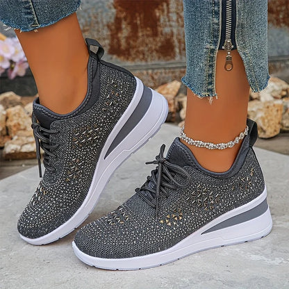 Alina | Zapatillas Cómodas con Detalles de Pedrería Brillante