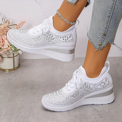 Alina | Zapatillas Cómodas con Detalles de Pedrería Brillante
