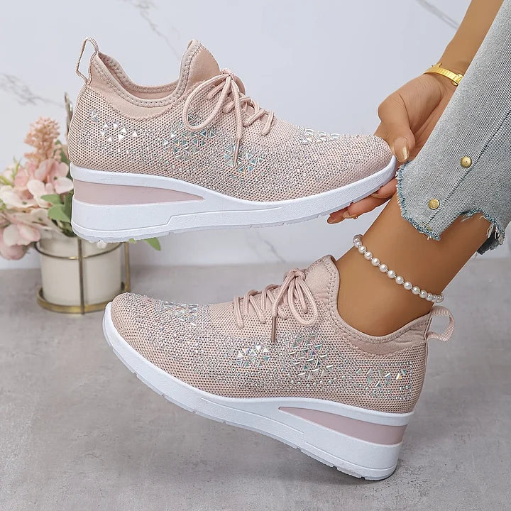 Alina | Zapatillas Cómodas con Detalles de Pedrería Brillante