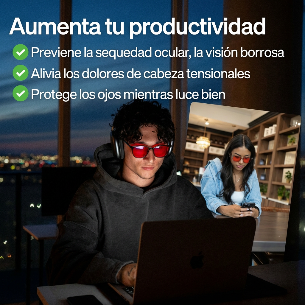 Federico | Gafas Unisex con Lentes de Filtro de Luz Azul