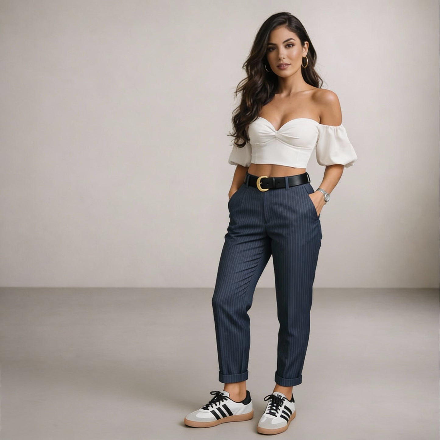 Matilde | Pantalones Premium de Rayas Clásicas con Ajuste Refinado