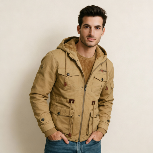 Hugo | Chaqueta de Invierno para Hombre Suave con Capucha Desmontable