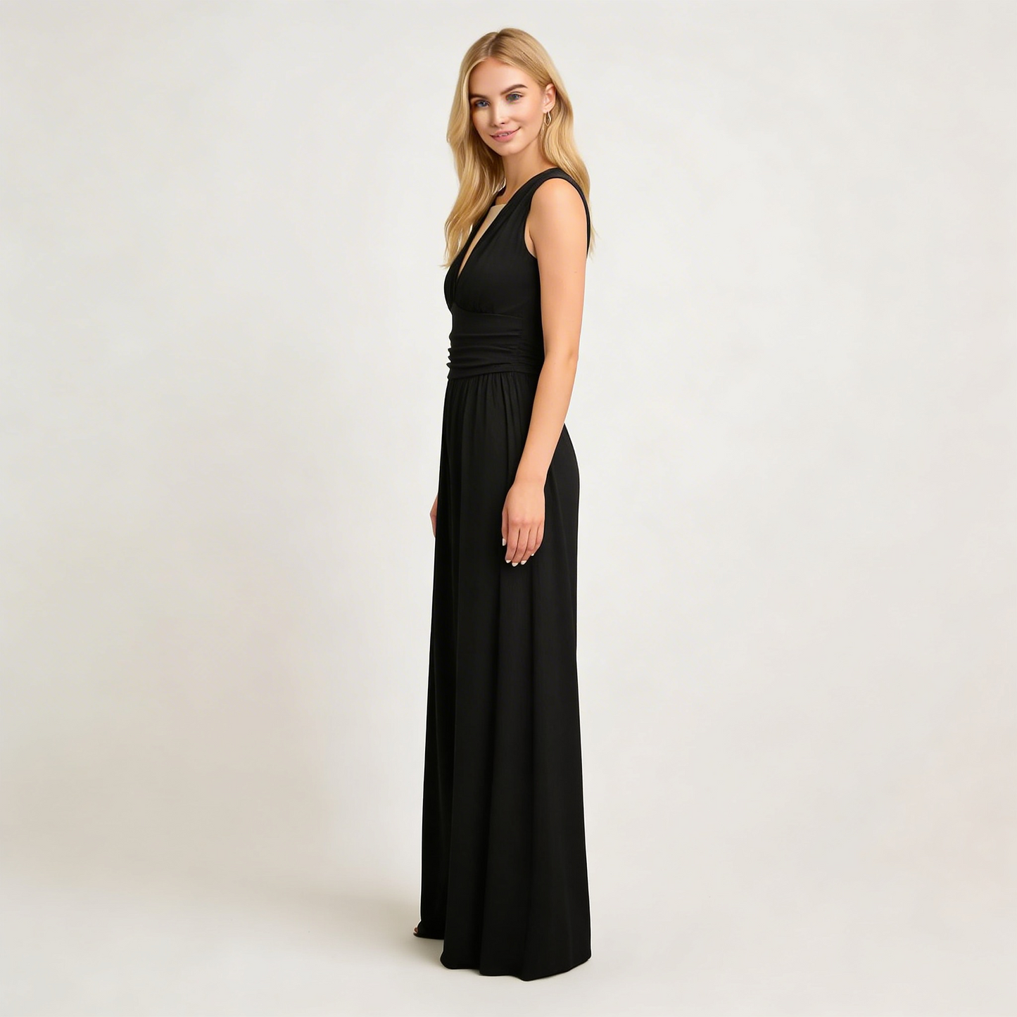 Caridad | Mono sin Mangas Elegante y de Pierna Ancha